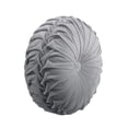 thumbnail image 2 of Lush Decor Coussin Décoratif en Velours Doux Plissé Rond, 15", Gris Foncé, 2 of 4