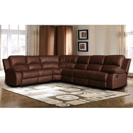Classic Oversize And Overstuffed Corner Bonded Leather Sectional