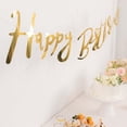 thumbnail image 2 of Efavormart 10ft Pre-Strung Metallic Gold Foil "Happy Birthday" Banner, Party Photo Backdrop Hanging Garland - 250 GSM, 2 of 11