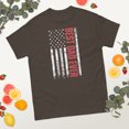 thumbnail image 3 of Best Dad USA Flag Father's Day Papa Father Graphic From Son Graphic classic tee (Dark Chocolate, 3XL), 3 of 5