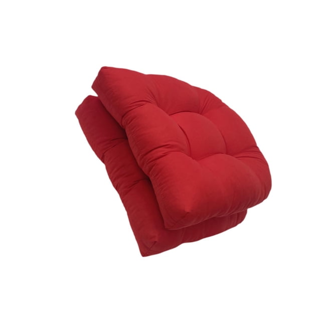Cojín de asiento de patio kusrkot 48 cm x 48 cm 2 unidades Rojo