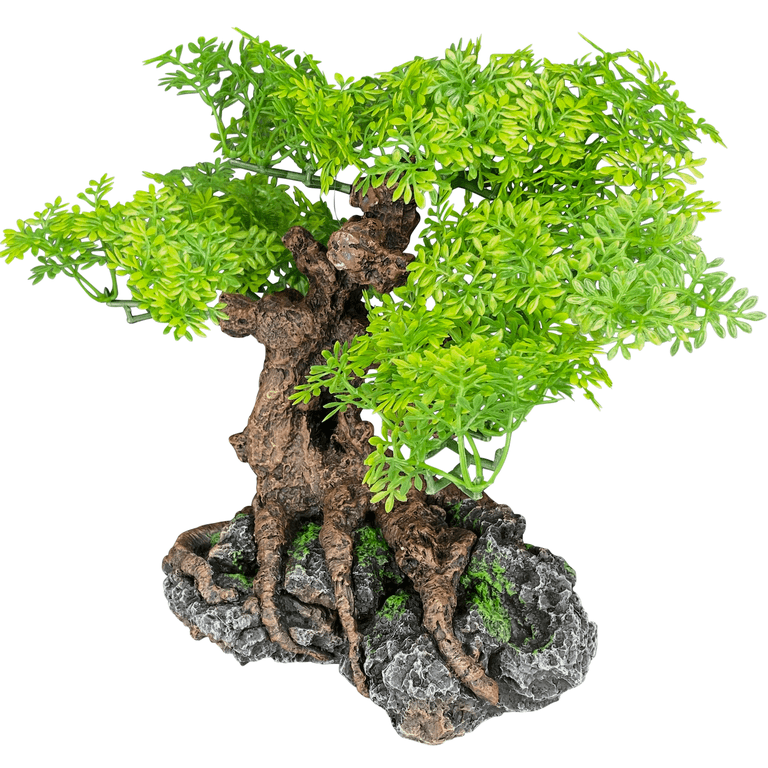Komodo Bonsai Tree, Artificial Green Aquarium Decor Plant