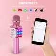 thumbnail image 3 of Intexca Bluetooth Karaoke Microphone, 4-in-1 Wireless Mic with LED Lights for Kids & Adults, 3 of 5