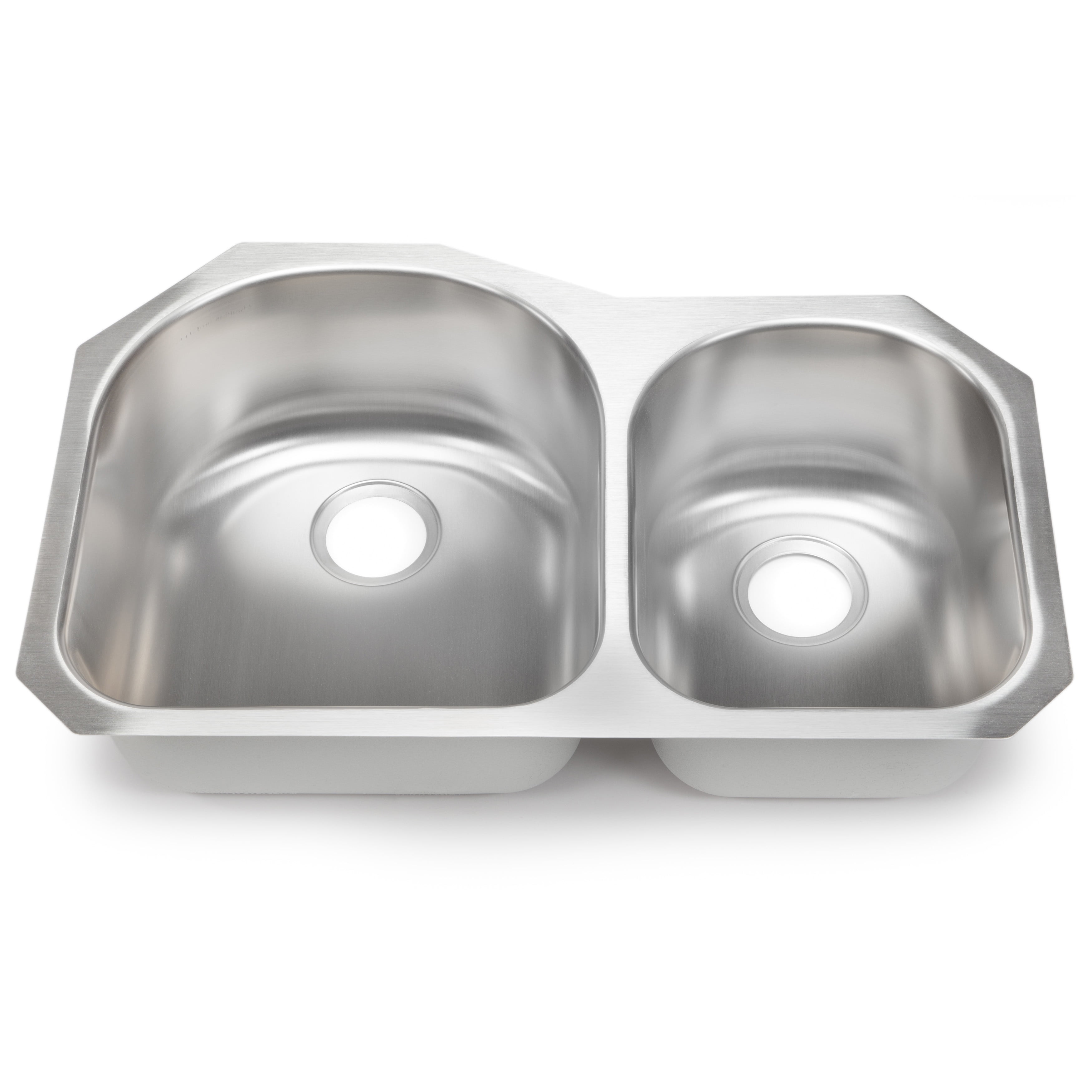 Hahn 30 75 L X 19 5 W 70 Double Bowl Kitchen Sink