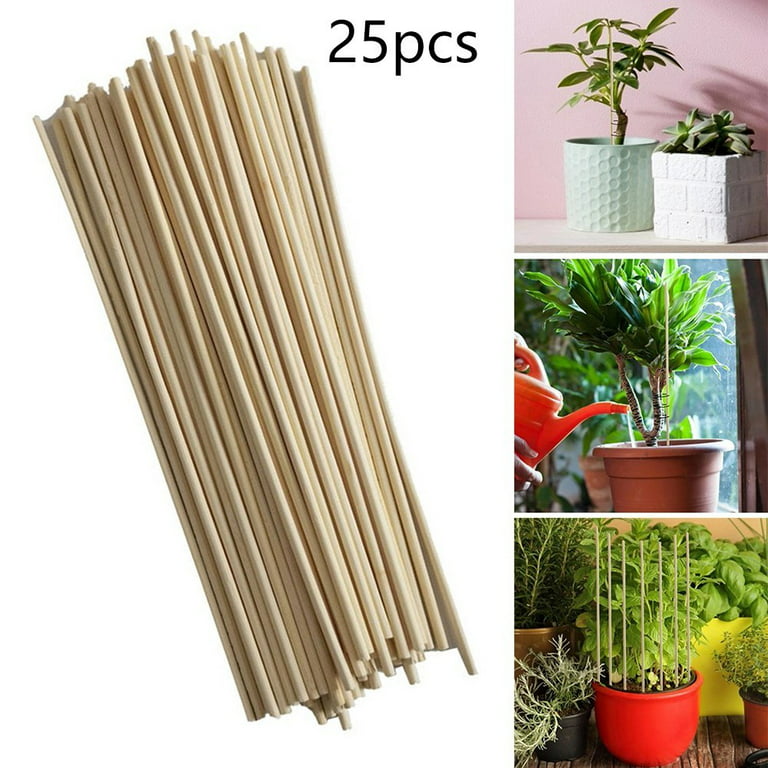 Bclong 10 Pack 16 inch Green Bamboo Sticks Garden Wood Plant Stakes Floral Support ,Yard Garden Sign Posting Poles, Size: 40cm (Approx.)