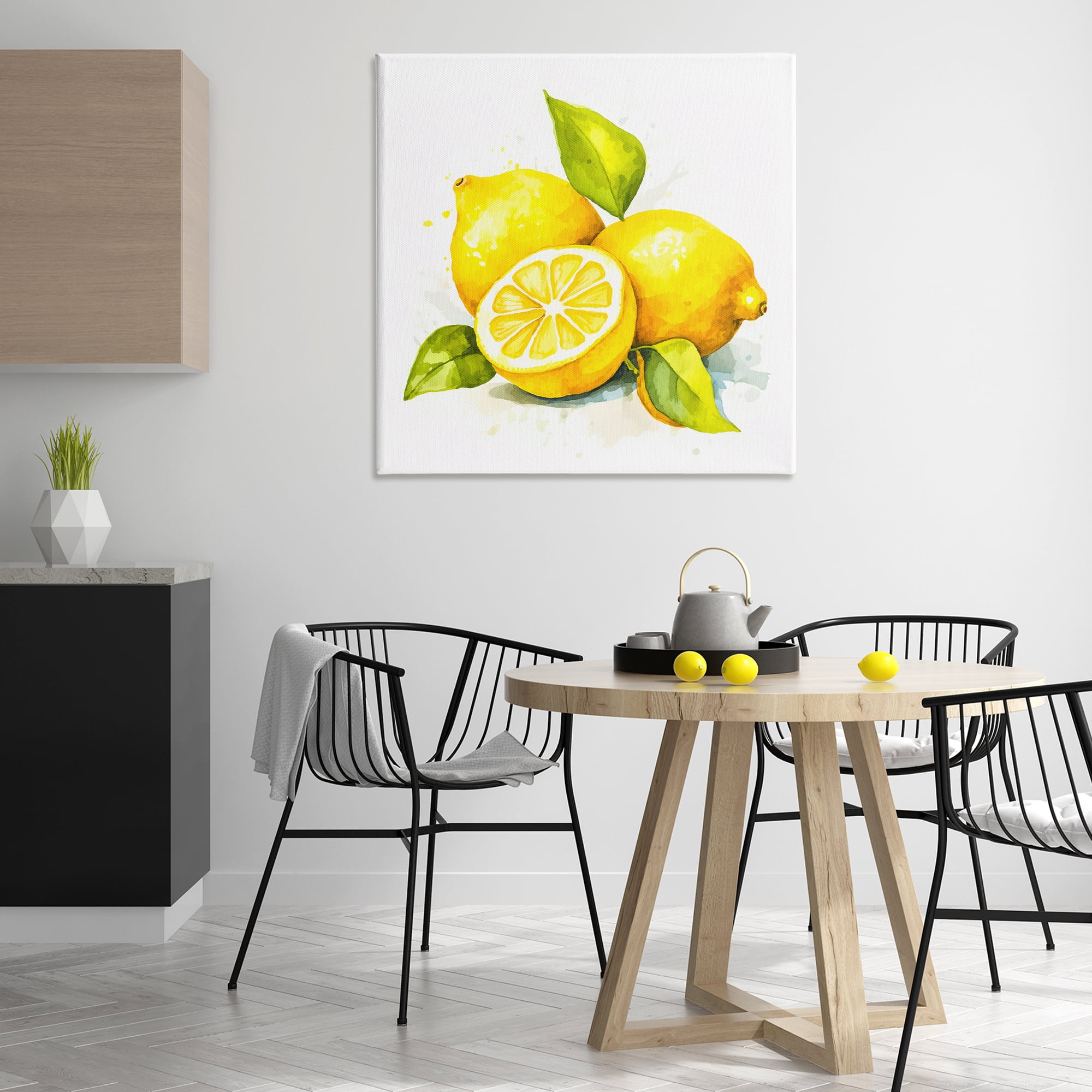 Stupell Industries Lemon Harvest Fruits Food & Beverage Painting Wrapped Canvas Art Print Wall Art, 36 x 36