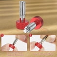 thumbnail image 4 of Yazoeia 2Pcs Hand Retractable Spring Plunger Stainless Steel Lock Out M6 Type Quick Release Pins Sturdy Plunger Screw with 0.500inch Thread Length for Rolling Tool Boxes Molds CJC912-148568, 4 of 8