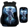 thumbnail image 1 of Football Star School Bag Set with Cristiano Ronaldo Design, 2-Piece (School Bag + Case), Black, 41cm, 1 of 5