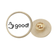 thumbnail image 1 of Broche de oro metálico circular, 1 of 3