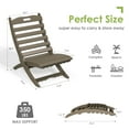 thumbnail image 3 of FURRYFECTION Adirondack Folding Xavier Chair Set of 2,HDPE All-Weather Portable Outdoor Chairs for Beach Pool Camping Fishing Fire Pit Patio Garden Indoors,Wood, 3 of 8