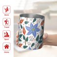thumbnail image 5 of Floral 12oz Stainless Steel Coffee Mug – Double-Wall Insulated Cup with Spill-Resistant Lid, 360° Full-Print Design, Keeps Drinks Hot & Cold for Home, Office, Travel,Thanksgiving,Christmas, Spring, 5 of 5