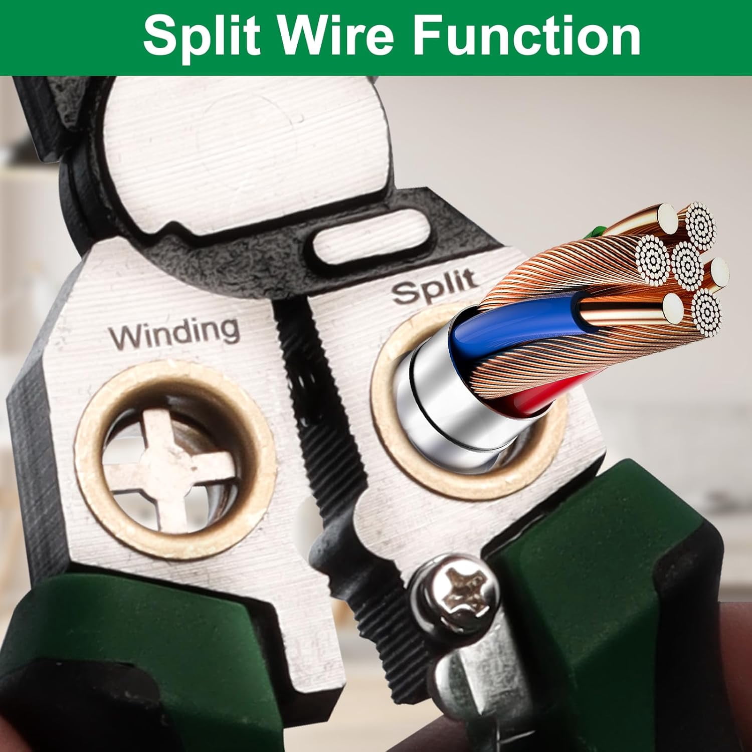 2026 Upgraded 8 in 1 Wire Stripper with Voltage Tester,Multifunctional Heavy Duty Wire Stripping Pliers,Professional Wire Stripper Electrical Pliers for Cutting Pulling Scraping and Pressing