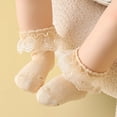 thumbnail image 2 of SUNSIOM Baby Toddlers Girls White Cotton Princess Style Eyelet Ruffles Lace Top Frilly Mesh Spring Summer Princess Socks 0-12 Years, 2 of 6