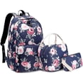 thumbnail image 1 of Girls backpack 3 in 1 set flowers print, 1 of 1