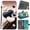 Color-21, variant on Leather For Samsung Galaxy A37 5G / A36 5G Wallet Case Crystal Material Painted Animal&Flowers&Hearts Pattern, Wallet For Women Men Card Holder Magnetic Clasp Kickstand Folio Case With Hand Strap