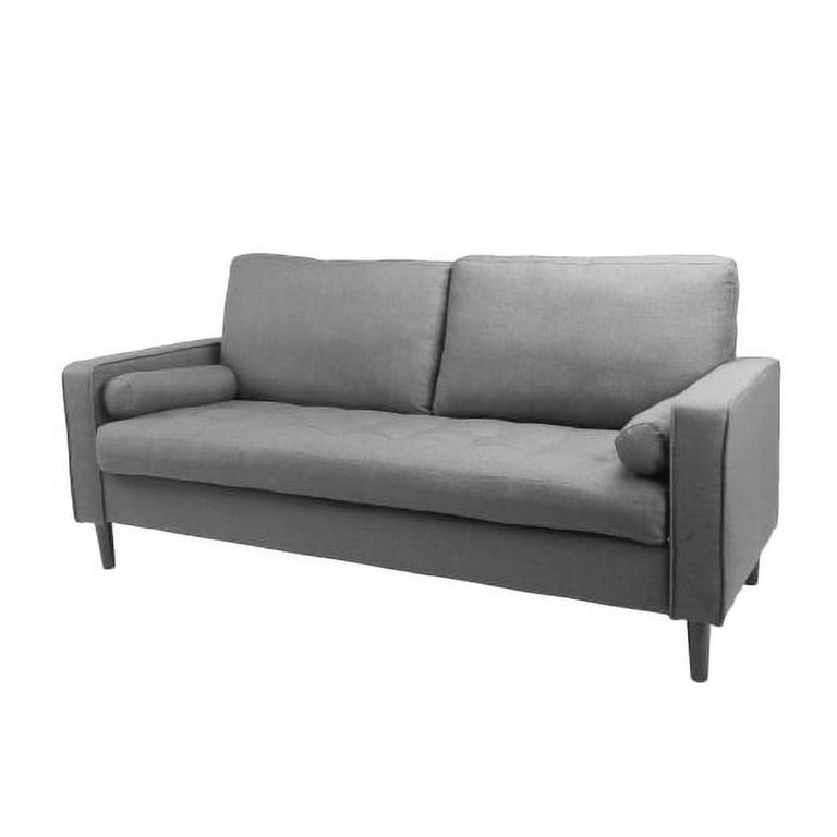 Accent Sofa Couch with Throw Pillows, Modern Tufted Upholstered 3