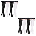 thumbnail image 3 of QualitChoice 4pairs Easy To Wear Thigh High Socks For Comfort All Trend Match Stockings 2Set, 3 of 6