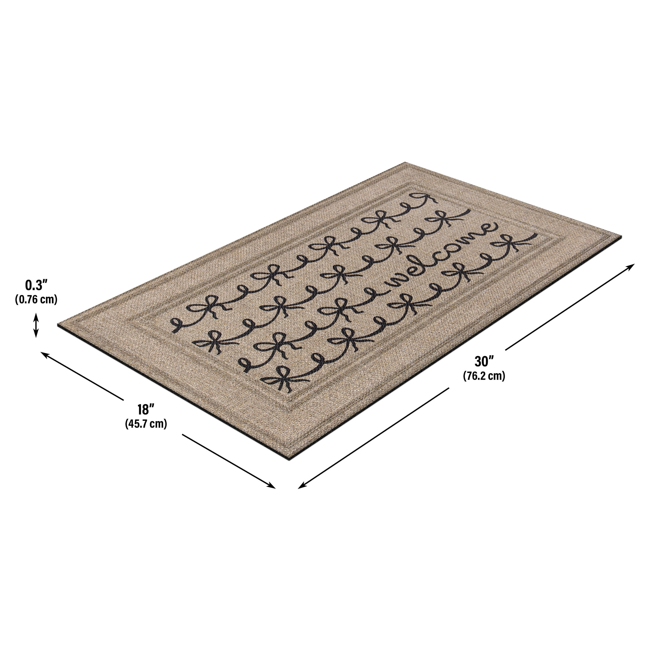 Welcome Bows, Apache Mills Sisal 18x30 Indoor Outdoor Entrance Doormat
