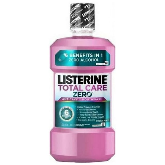Listerine Total Care Zero Alcohol Mouthwash, Fresh Mint, 500 mL
