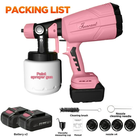 Paint Sprayer 1000W HVLP High Power Electric Spray Paint Gun 1000ml High Capacity Container Easy to Clean for House Painting, Home Interior and Exterior