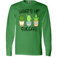 thumbnail image 3 of Inktastic What's Up Succas Funny Cacti Plants Long Sleeve T-Shirt, 3 of 5