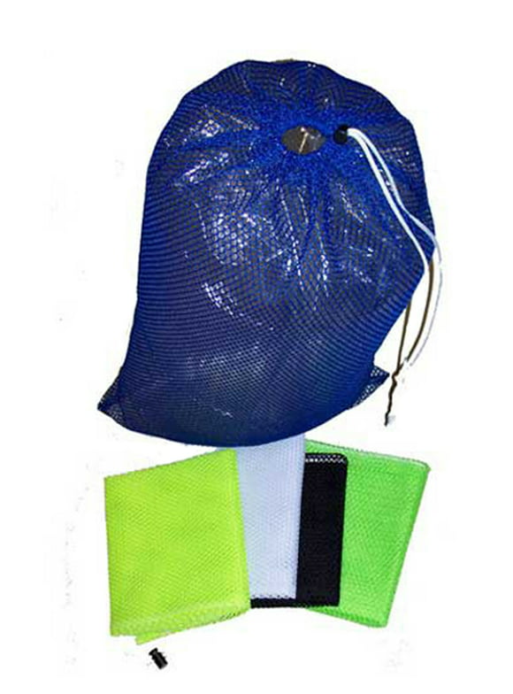 Armor Mesh Bag all Purpose Sack with Draw String Closure - Blue - Size 12x15