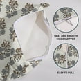 thumbnail image 3 of Brown Grey Floral Block Print Pillow Covers 18x18 Set of 2 Chinoiserie Flower Leaves Outdoor Decorative Throw Pillows Farmhouse Pillowcases Linen Cushion Case Decor for Home Sofa Couch Bed, 3 of 6