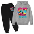 thumbnail image 6 of Kids Outfits Set 6 7 Six Seven Letter Outfits Set Comfortable Child Toddler Boys Girls Long Sleeve Solid Warm Hoodie Pullover Tops Pants Kids Outfits Sweat Suit Grey 120(5-6 Years), 6 of 8