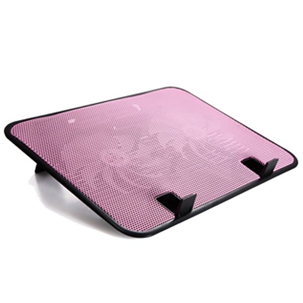 Enfriador de portátil de 14 pulgadas 5v Ventilador dual USB Almohadilla de enfriamiento para portátil externo Soporte delgado Ventilador de panel de metal silencioso de alta velocidad Vogacara DN1402-02