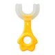 thumbnail image 1 of Cepillo de dientes para bebés Limpieza de dientes de silicona en forma de U para niños (Gato amarillo 6-12) Ehuebsd sin BPA, 1 of 9