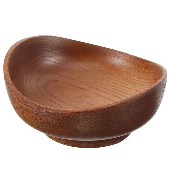 TAILTOSS Rustic Style Wooden Fruit Bowl Set, Brown, Wood Material, 12.5 x 11.5 x 6 Inches, Perfect Kitchen Decor