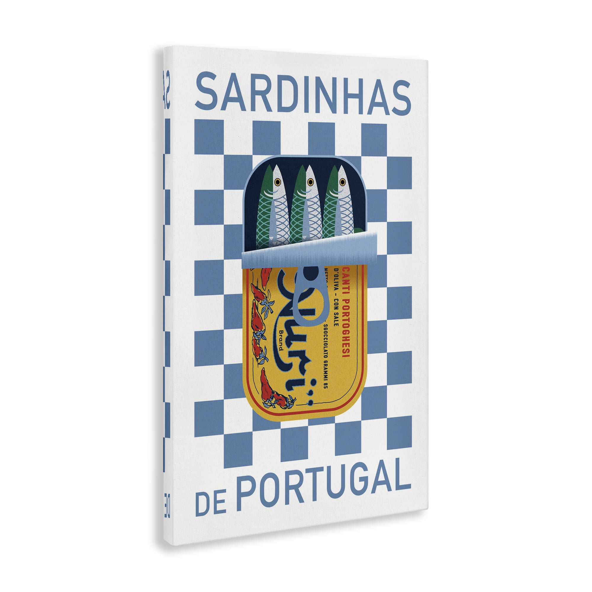 Stupell Industries Portuguese Sardines Can Food & Beverage Painting Gallery Wrapped Canvas Art Print Wall Art, 30 x 45