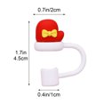 thumbnail image 3 of CuiLiyq Christmas Cartoon Straw Covers Cap, 0.39 Inch Cute Silicone Straw Covers, Straw Protectors, Cap Stopper for Reusable Straws Tip Lids (Gloves), 3 of 9