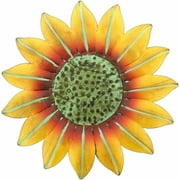 10" Bright Yellow Metal Sunflower Wall Decoration, Indoor/Outdoor, by Mayrich