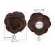 thumbnail image 2 of Uxcell Elegante Camelia Broches de Tela con Perlas Artificiales Pines Florales para Mujeres Marrón, 2 of 7
