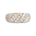 thumbnail image 2 of FB Jewels 10kt Two-tone Gold Mens Round Diamond Wedding Band Ring 1/2 Cttw Size 8.5, 2 of 4