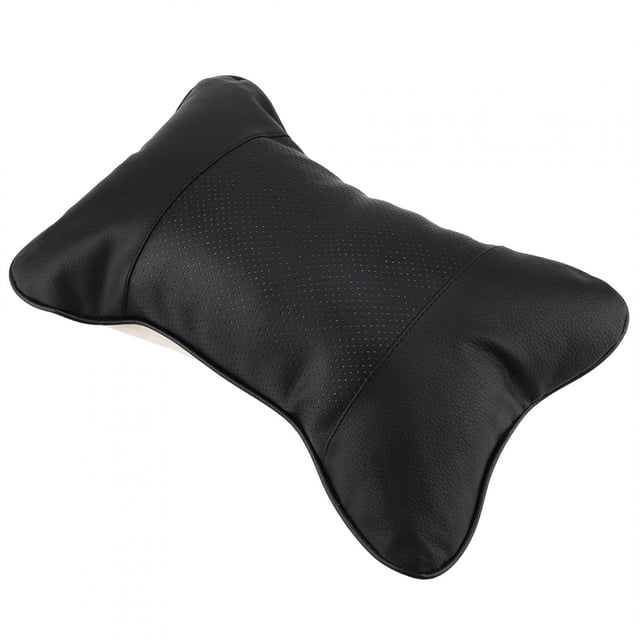 ZPSHYD Oreiller de Cou de Voiture, 1 appuie-tête de siège de Voiture en Cuir Doux et Respirant, Coussin de Soutien de la tête et du Cou pour chaises de Maison et de Bureau(Le Noir)