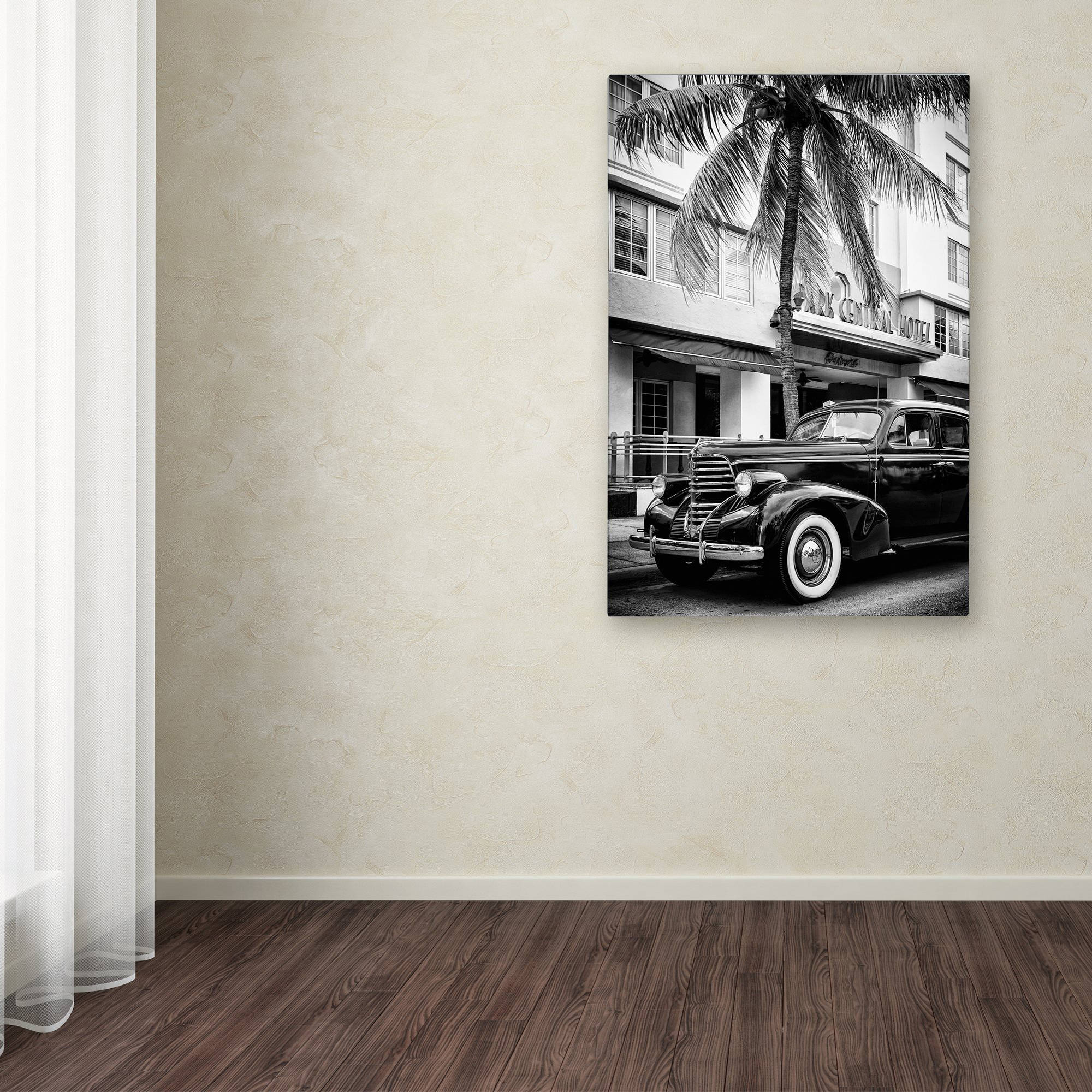 Trademark Fine Art "Classic Car Miami Beach" Canvas Art by Philippe Hugonnard