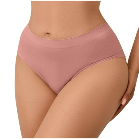 Ashirexll Womens Underwear Plus Size Solid Color Removable Hip Pads Fake Hip with Sponge Waist Pad Panties for Women Pink S
