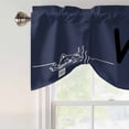 thumbnail image 5 of Tie Up Valances for Windows, Navy Blue Adjustable Valance Curtains Window Treatment for Living Room/Bedroom, Japanese Style Cartoon Cute Cat Animals Rod Pocket Kitchen Curtains & Drapes 42x12 Inch, 5 of 9