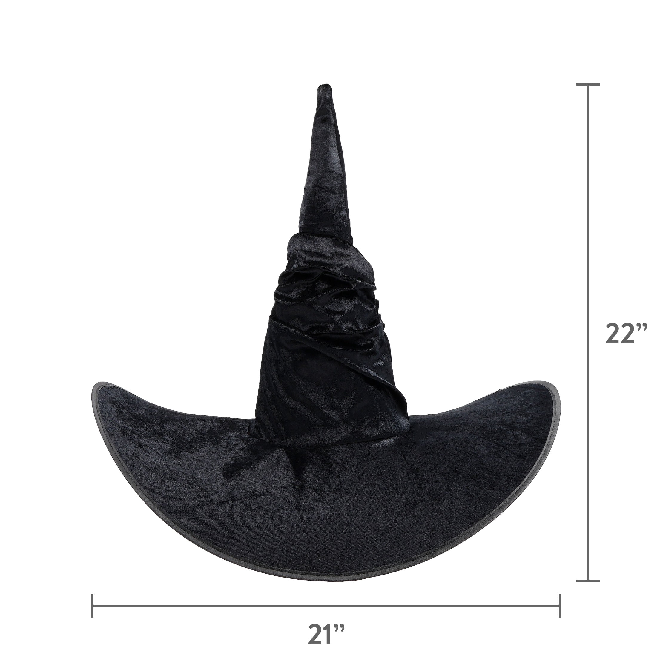 Extra Large Witch Hat Costume Accessory for Adults, Black, Halloween by Way To Celebrate