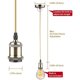 thumbnail image 5 of Mini lámpara colgante industrial simple, soporte de lámpara E27 vintage, tela tejida negra, cable de luz ajustable, kit de iluminación colgante estilo 1, 5 of 5