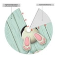 thumbnail image 4 of Kll 36" Christmas Tree Skirt White Bunny Bottom And Easter Eggs Xmas Tree Skirts Mat For New Year Xmas Holiday Party Indoor Outdoor Home Decoration, 4 of 9