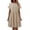 Khaki, variant on VBARHMQRT Female Easter Dress for Women Petite Fashion Solid Elegant Round Neck Loose Cotton and Linen Long Dress Spring Maxi Dresses for Women 2024 Bodycon Elegant Dresses for Women Evening Party