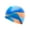 Blue/Orange, variant on TYR Youth Fit Silicone Multicolor Swim Cap - Pink/Blue