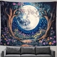 thumbnail image 2 of Gojian Fantasy Forest Tree Butterfly Wall Hanging, Fairy Magical Enchanted Jungle Waterfall Mushroom Tapestry for Bedroom Living Room, 2 of 6