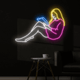 thumbnail image 2 of C-craft Girl Reading Book Neon Light Sign Wall Art Teen Room Decor Lights for Bedroom, 2 of 5