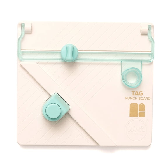 We R Memory Keepers Tag Punch Board 1-3.5 Inch Tags Paper Hole Punches