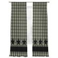 thumbnail image 2 of Checkered Stars Sheer Curtains 84 Inches Long 2 Panels Sage Green Black Plaid Art Light Filtering Semi Sheer Window Curtains Drapes for Bedroom Living Room 52"x84", 2 of 7