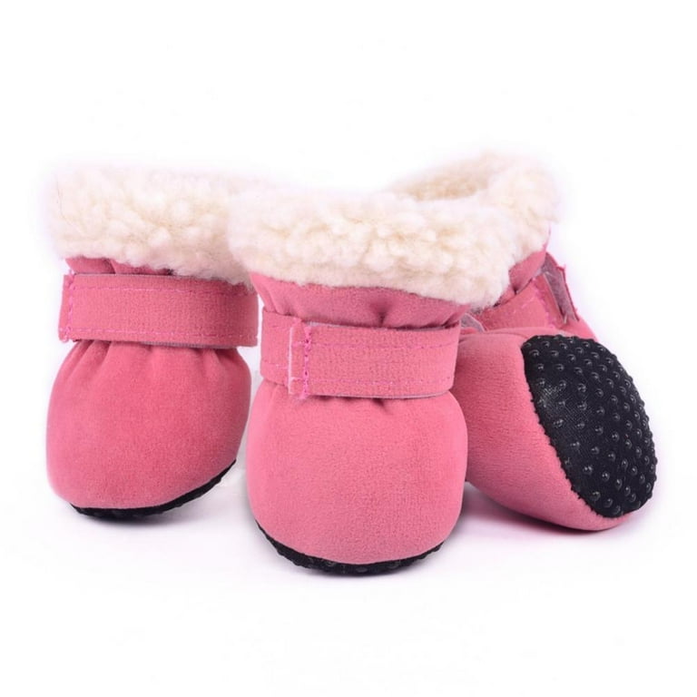 Pink dog 2024 snow boots